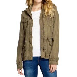 MAX JEANS Women's Tencel Anorak Jacket Size: Small Color: Olive Green